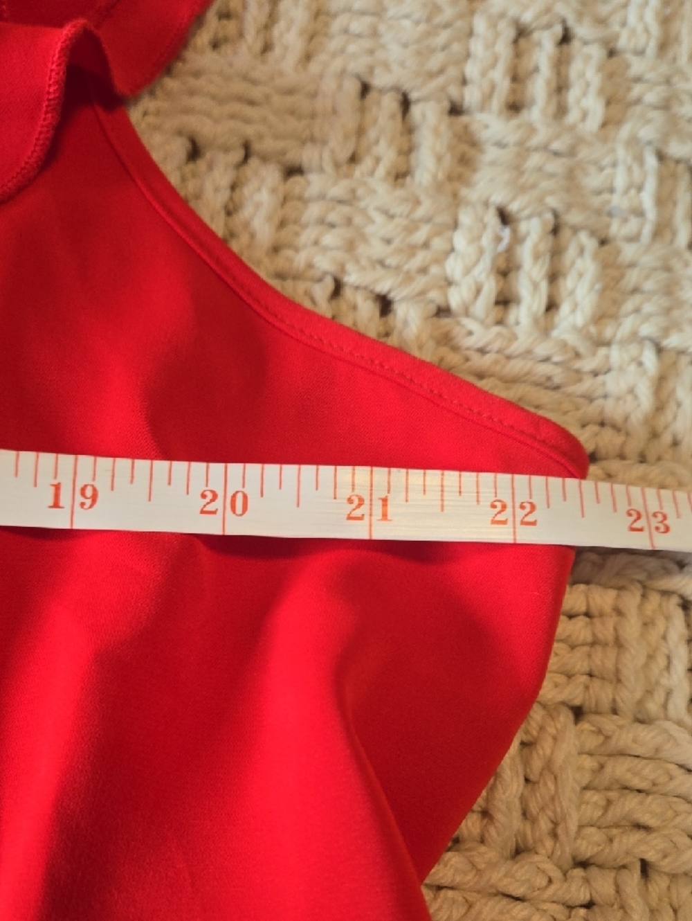 Cato Red Ruffle Tie-Front Topper - Picture 6 of 6